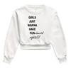 Moletom Cropped Girls Just Wanna Have Fundamental Rights - comprar online