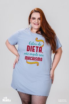 Vestido Estou De Dieta Não Engulo Seu Machismo - MinKa Camisetas Feministas
