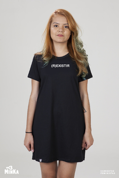 vestido minimalista (r)existir - MinKa Camisetas Feministas