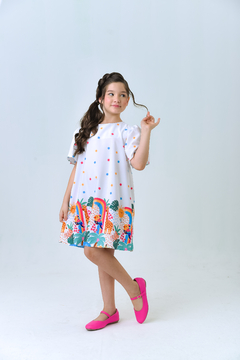 Vestido Sarah Zoo -  Minha Menina Kids moda infantil 