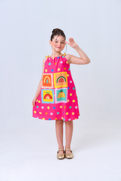 Vestido Bruna Pink Frutas na internet