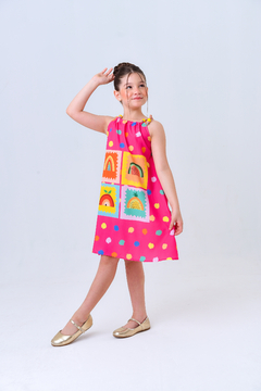 Vestido Bruna Pink Frutas - loja online