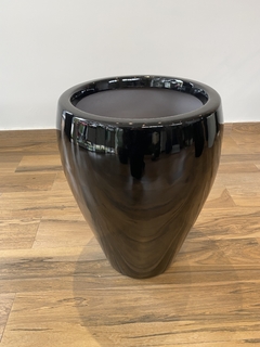 Vaso esmaltado preto 63cm - loja online