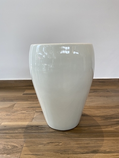 Vaso esmaltado branco off-white - 63cm - Cristal Garden