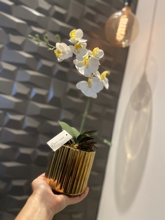 Arranjo orquídea artificial 33cm