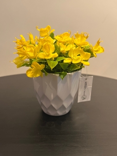 arranjo mini flor artificial 15cm (amarelo)