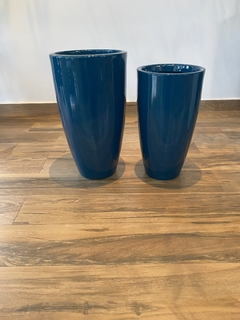 Vaso esmaltado 60x34cm - Verde escuro - loja online