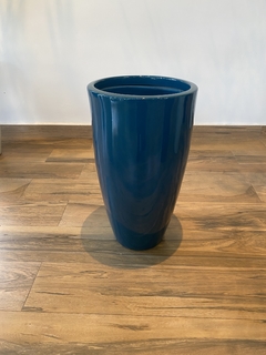 Vaso esmaltado 60x34cm - Verde escuro na internet