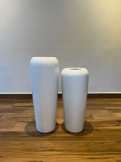 vaso fibra de vidro 66x29cm (Branco) - loja online