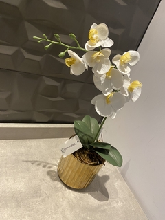 Arranjo orquídea artificial 33cm - comprar online