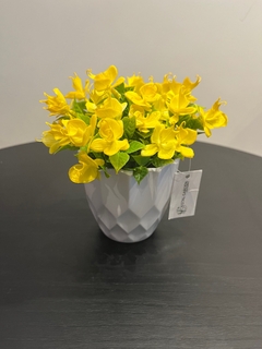 arranjo mini flor artificial 15cm (amarelo) - comprar online