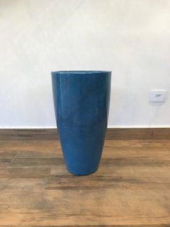 Vaso de polietileno - 53cm de altura - Azul - Cristal Garden