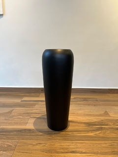 vaso fibra de vidro 76x29cm (Preto Fosco)