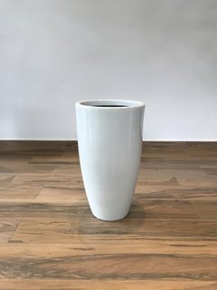 Vaso esmaltado 60x34cm - Branco off-white