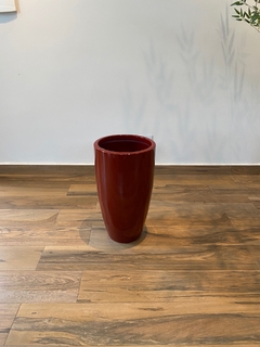 vaso esmaltado 60x34 - vermelho - Cristal Garden