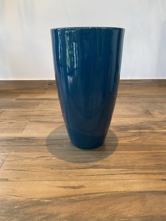 Vaso esmaltado 60x34cm - Verde escuro - Cristal Garden