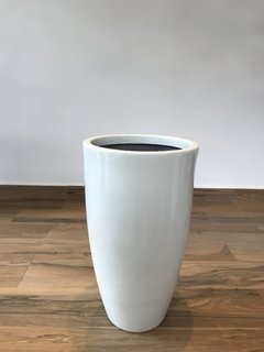 Vaso esmaltado 60x34cm - Branco off-white - comprar online