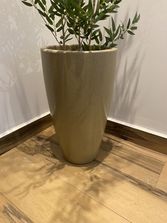 Bambu reto artificial com 3 hastes 1,00 metro completo com vaso - comprar online