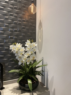 Arranjo orquídea permanente 64cm - Cristal Garden