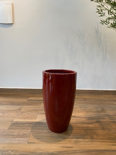 vaso esmaltado 60x34 - vermelho