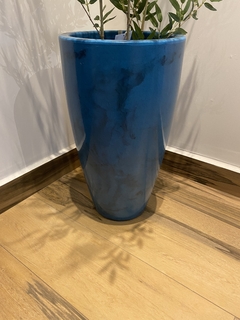 Imagem do Bambu reto artificial com 3 hastes 1,00 metro completo com vaso