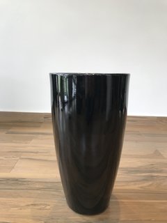 Vaso esmaltado 60x34cm - Preto