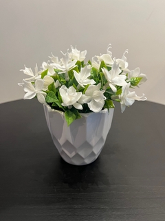 arranjo mini flor artificial 15cm (Branca) - comprar online