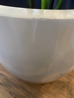 Imagem do Vaso esmaltado branco Off-White- 37cm