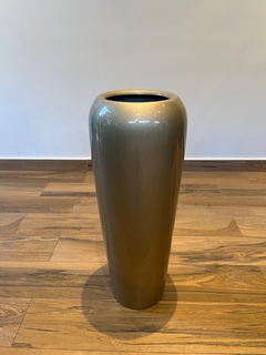 vaso fibra de vidro - 66x29cm (Dourado) - Cristal Garden