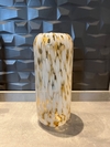 vaso de vidro - 30x12cm bege