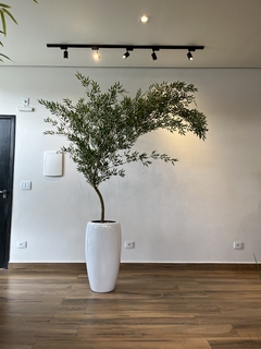 bambu mosso artificial 2,10 metros curvado para direita - loja online
