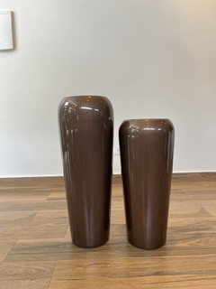 vaso fibra de vidro 66x29cm (bronze) - Cristal Garden