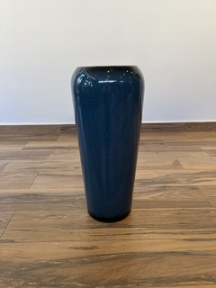 Vaso fibra de vidro 66x29cm (Azul) - Cristal Garden