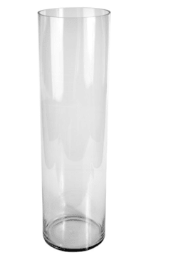 Vaso de vidro cilindro 80x20cm