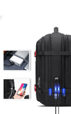 Imagem do Mochila expansível até 45L para laptop/viagem