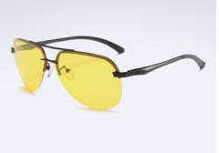 Óculos de Sol Polarizados armação em alumínio e lentes espelhadas. 