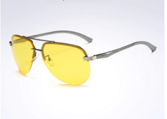 Óculos de Sol Polarizados armação em alumínio e lentes espelhadas. 