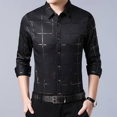 Camisa social masculina Slim Fit Xadrez