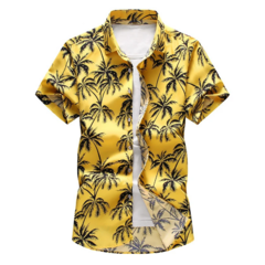 Camisa floral mangas curta