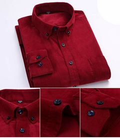 Camisa casual Veludo manga longa