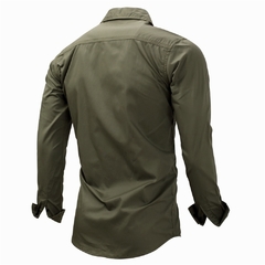 Camisas casual fino 100% algodão estilo Militar - loja online