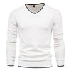 Suéter em malha de algodão gola V masculino - loja online