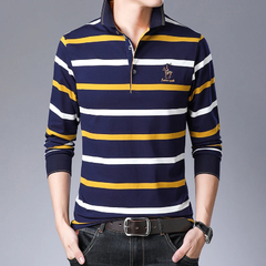 Polo masculina casual algodão