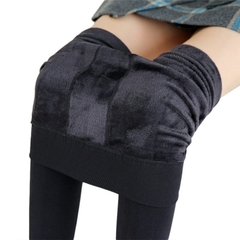 Calça legging cintura alta com tecido interno de veludo