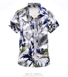 Camisa floral mangas curtas