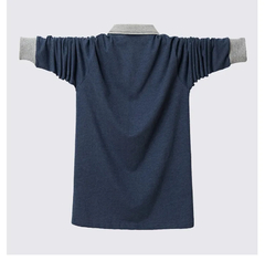 Camisa polo algodão com zíper masculina