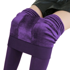 Calça legging cintura alta com tecido interno de veludo - comprar online