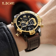 Relógio LIGE esporte Militar com Cronógrafo e Alarme - comprar online