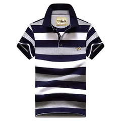 Polo masculina casual algodão