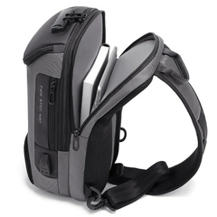 Shoulderbag com cadeado anti-furto e porta USB